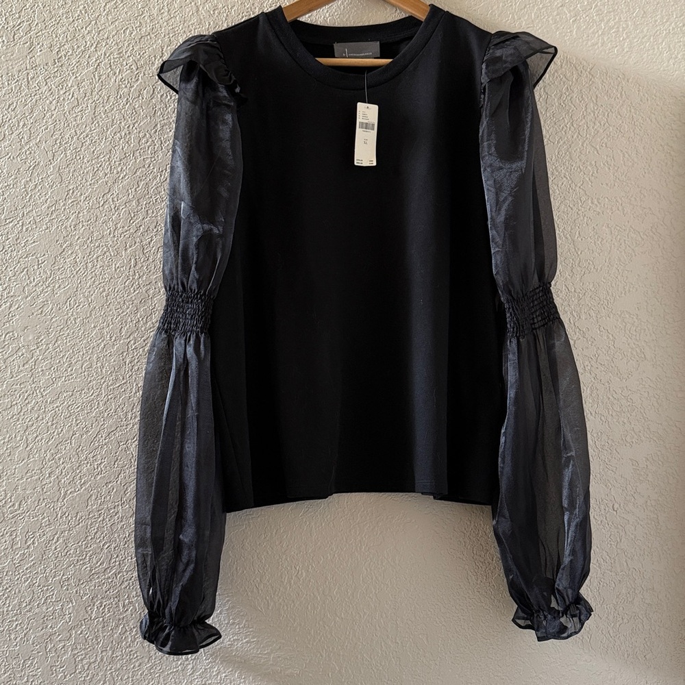 Puff-Sleeve Top - Anthropologie - Size XL